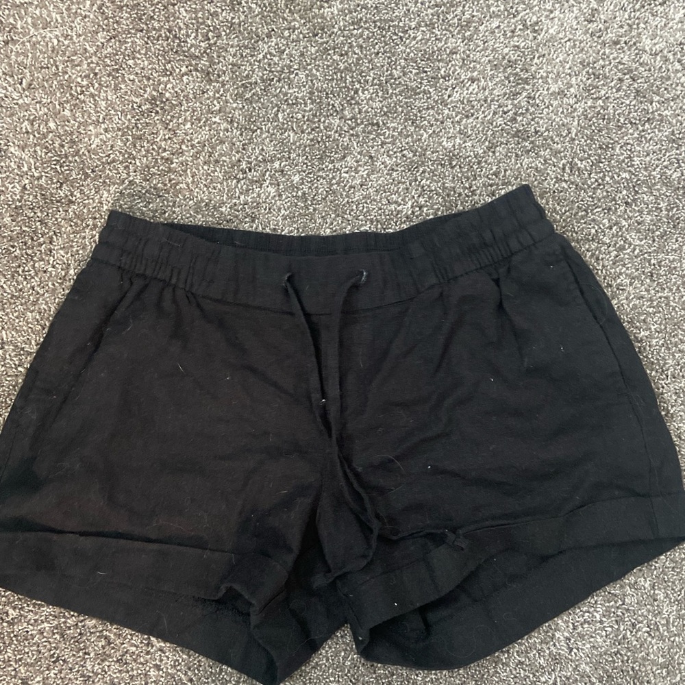 black shorts